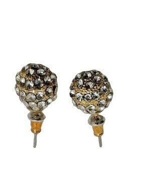 Rhinestone Earring Globe Disco Ball Stud Elegant Prom Wedding Formal